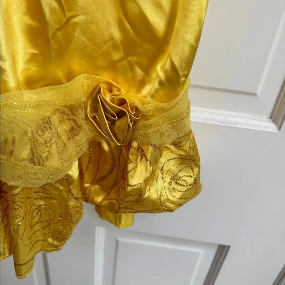 Disney Girls 4 - 6 Belle Beauty & the Beast Golden Princess Dress Up Costume